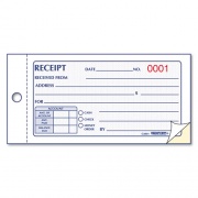 Rediform Small Money Receipt Book, Two-Part Carbonless, 2.75 x 5, 50 Forms Total (8L820)