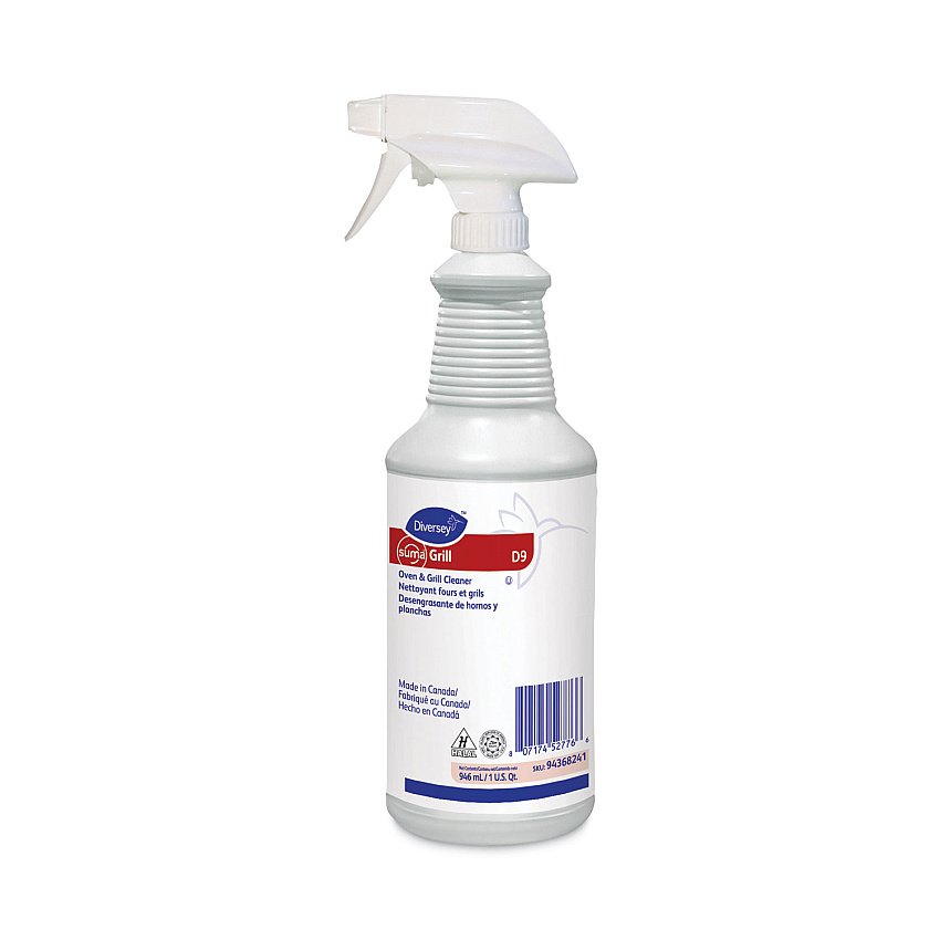 Diversey Suma Grill D9, 1 qt Spray Bottle, 6/Carton (DVO94368241)