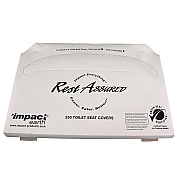 Rest Assured Green Seal Toilet Seat Covers, 1/2 Fold, Rest Assured100% Recycled, Biodegradable, Eco-friendly Disposable Protection, 5000 Per Case, Case Of 5000 (25187973)