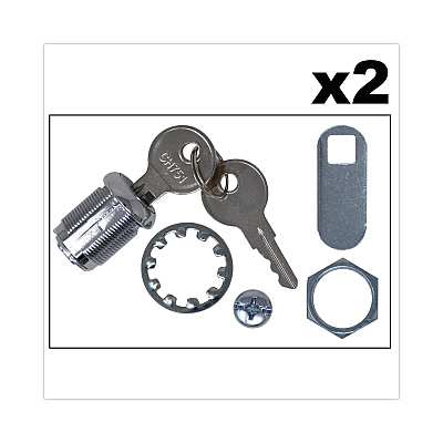 Rubbermaid Commercial Replacement Lock and Keys for Cleaning Carts, Silver (SGSFG9T73M20000)