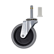 Rubbermaid Commercial Replacement Swivel Bayonet Casters, 4" Wheel, Thermoplastic Rubber, Black (SGSFG3424L60000)