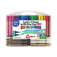 TPG Creations Magic Stix Markers, Fine Bullet Tip, Assorted Colors, 48/Pack (TPG390)