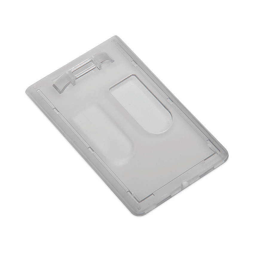 AbilityOne 8455016988430, SKILCRAFT Dual Card ID Holder, Horizontal/Vertical, 2.13" x 3.38, Frosted, Dozen