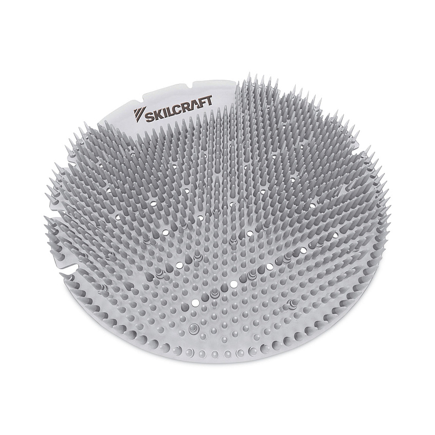 AbilityOne 6840016998449, SKILCRAFT Extended Power Urinal Screen Deodorizer, Ice, Silver, 6/Carton