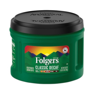 Folgers Coffee, Classic Roast Decaffeinated, Ground, 19.2 oz Can (00374EA)