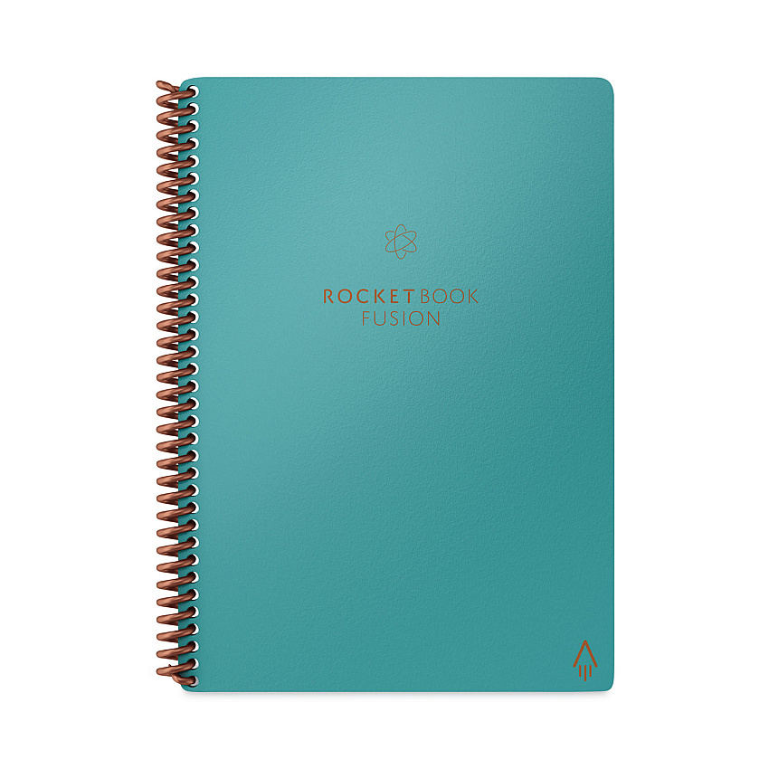 Rocketbook Fusion Smart Notebook, Seven Assorted Page Formats, Teal Cover, (21) 8.8 x 6 Sheets (RKBEVRFERCCCEFR)