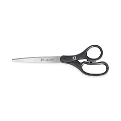 Westcott KleenEarth Basic Plastic Handle Scissors, 9" Long, 4.25" Cut Length, Straight Black Handle (ACM15586)