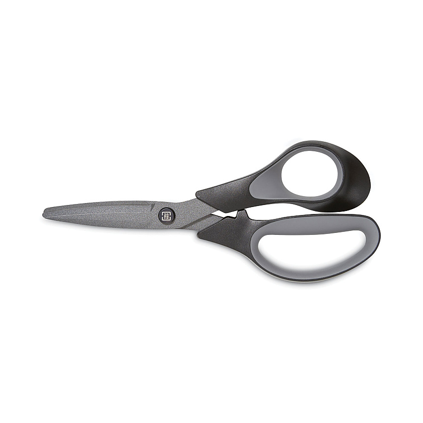 TRU RED Non-Stick Titanium-Coated Scissors, 7" Long, 2.88" Cut Length, Straight Black/Gray Handle, Gun-Metal Gray Blades (TUD24380500)
