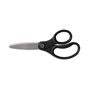TRU RED Ambidextrous Stainless Steel Scissors, 5" Long, 2.64" Cut Length, Straight Ergonomic Black Handle (TUD24380508)