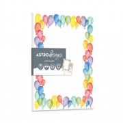 Astrodesigns Pre-Printed Paper, 28 lb Bond Weight, 8.5 x 11, Balloons, 100/Pack (91256)