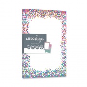 Astrodesigns Pre-Printed Paper, 28 lb Bond Weight, 8.5 x 11, Confetti, 100/Pack (91278)