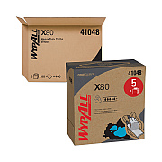 WypAll X80 Cloths, HYDROKNIT, POP-UP Box, 8.34 x 16.8, White, 80/Box, 5 Boxes/Carton (KCC41048)