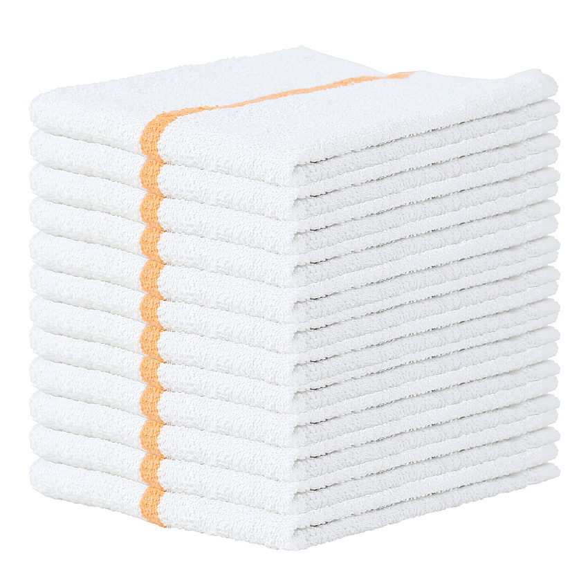 Qwick Wick Bar Mop Towel 30oz Gold Stripe, Pack Of 12 (P-N030-G65-5DZ)