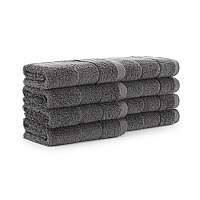 Aston & Arden Solid Turkish Washcloth 13x13 Pewter, Pack Of 8 (PNP-WC-TS1313-175PTR)