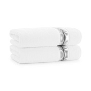 Aston & Arden Turkish Striped Bath Towel 30x60 Pewter, Pack Of 2 (PNP-BT-STT3060-18PTR)