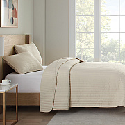 Host & Home Brushed Microfiber Quilt Set Queen Taupe, Case Of 4 (MFQT-FQSET-TP)