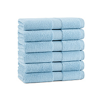 Aston & Arden Egyptian Cotton Hand Towel 16x30 Blue, Pack Of 6 (P-EGYP-1630-BLU)