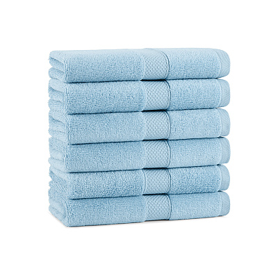 Aston & Arden Egyptian Cotton Hand Towel 16x30 Blue, Pack Of 6 (P-EGYP-1630-BLU)