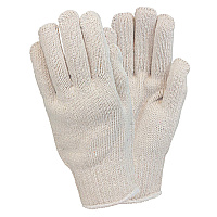 Safety Zone Heavy Weight String Knit Gloves, 7 Gauge, Cotton/polyester Blend, Reusable Work Gloves Or Insulated Liner, Mens, Off-white, Bag Of 12 Pairs, Case Of 25 Bags (GSHW-MN-1C-NRB)