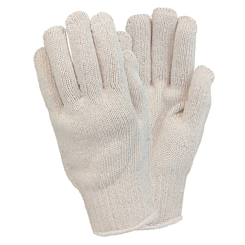 Safety Zone Heavy Weight String Knit Gloves, 7 Gauge, Cotton/polyester Blend, Reusable Work Gloves Or Insulated Liner, Mens, Off-white, Bag Of 12 Pairs, Case Of 25 Bags (GSHW-MN-1C-NRB)
