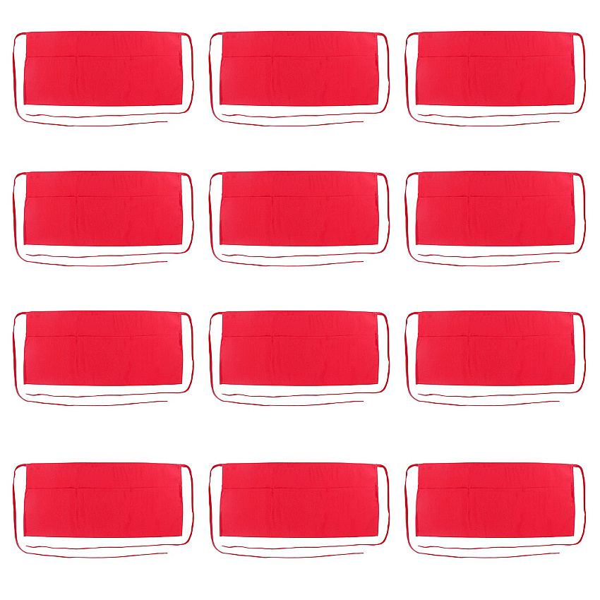 Mariposa Waist Apron 26x12 Red, Pack Of 12 (WAISTAPRON-RED)