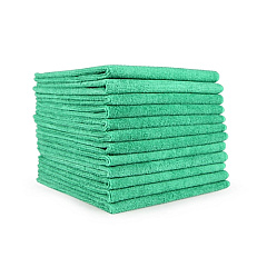 Microfiber Cloth 300gsm 16x16 Half-fold Green 12 Bg 15 Bg Cs, Pack Of 12 (MFC3001616GN)
