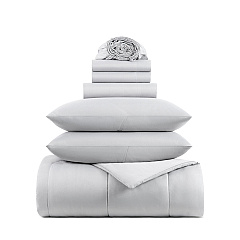 Family Essentials Bed In Bag 7pc - King - Grey, 7 Piece Set (P-BIAB-KG-GY)