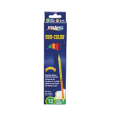 Prang Duo-Color Colored Pencil Sets, 3 mm, Assorted Lead and Barrel Colors, 6/Pack (DIX22106)