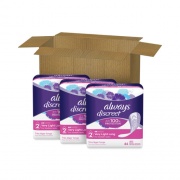 Always Discreet Incontinence Liners, Very Light Absorbency, Long, 44/pack, 3 Packs/carton (92724)