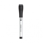 U Brands Medium Point Low-Odor Dry-Erase Markers with Erasers, Medium Bullet Tip, Black, Dozen (2922U0012)