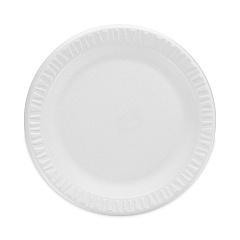 Dart Concorde Non-Laminated Foam Plate, 9" dia, White, 125/Pack, 4 Packs/Carton (DCC9PWC)