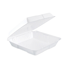 Dart Insulated Foam Hinged Lid Containers, 1-Compartment, 9.3 x 9.5 x 3, White, 200/Pack, 2 Packs/Carton (DCC95HT1)