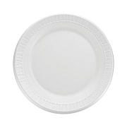 Dart Quiet Classic Laminated Foam Dinnerware, Plate, 9" dia, White, 125/Pack, 4 Packs/Carton (DCC9PWQ)
