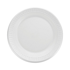 Dart Quiet Classic Laminated Foam Dinnerware, Plate, 9" dia, White, 125/Pack, 4 Packs/Carton (DCC9PWQ)