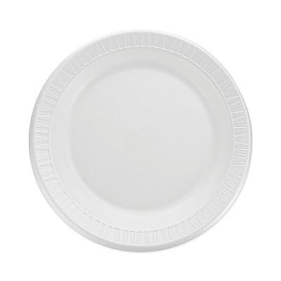 Dart Quiet Classic Laminated Foam Dinnerware, Plate, 9" dia, White, 125/Pack, 4 Packs/Carton (DCC9PWQ)