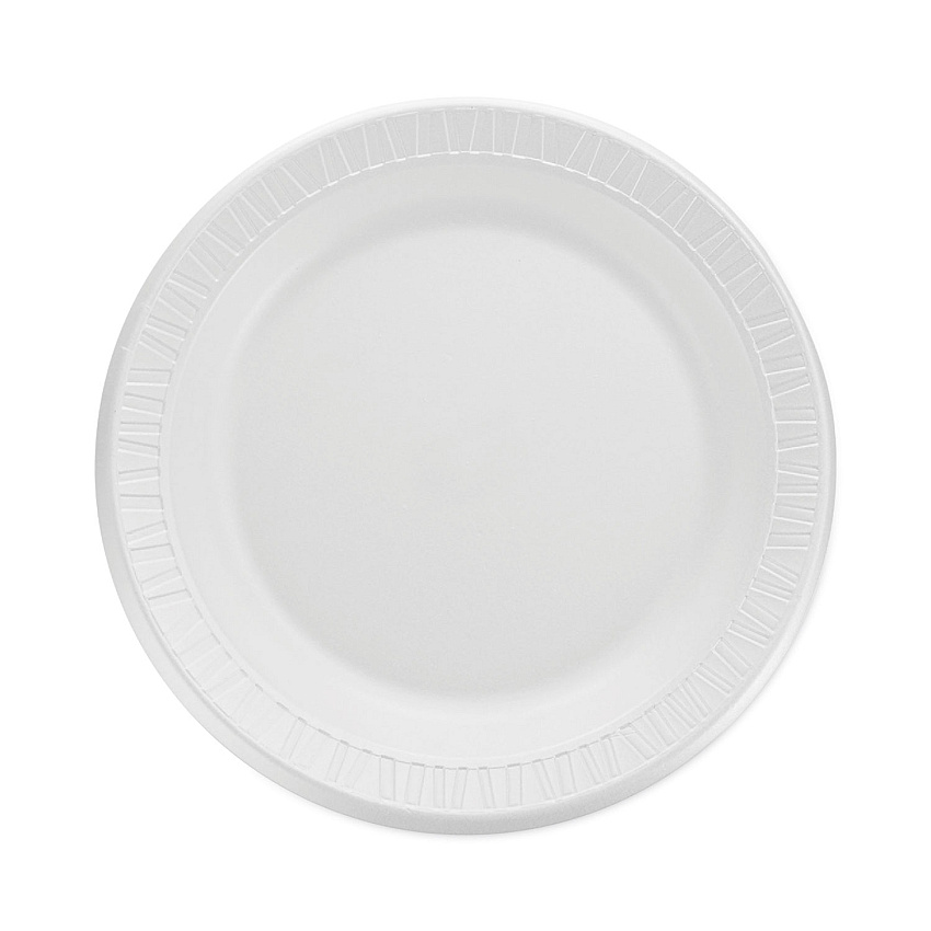Dart Quiet Classic Laminated Foam Dinnerware, Plate, 9" dia, White, 125/Pack, 4 Packs/Carton (DCC9PWQ)