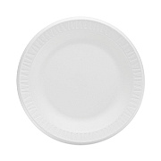 Dart Concorde Non-Laminated Foam Plate, 10.25" dia, White, 125/Pack, 4 Packs/Carton (DCC10PWC)