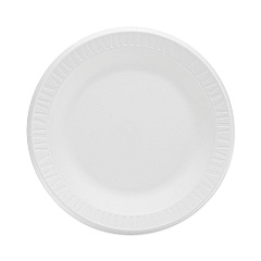 Dart Concorde Non-Laminated Foam Plate, 10.25" dia, White, 125/Pack, 4 Packs/Carton (DCC10PWC)