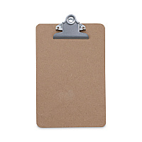 Universal Hardboard Clipboard, 0.75" Clip Capacity, Holds 5 x 8 Sheets, Brown, 3/Pack (UNV05610VP)
