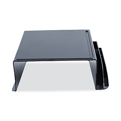 Universal Recycled Telephone Stand and Message Center, 12.25 x 10.5 x 5.25, Black (UNV08116)