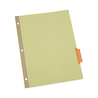 Universal Deluxe Extended Insertable Tab Indexes, 5-Tab, 11 x 8.5, Buff, Assorted tabs, 24 Sets (UNV20860)
