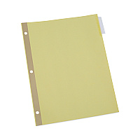 Universal Deluxe Extended Insertable Tab Indexes, 5-Tab, 11 x 8.5, Buff, Clear Tabs, 24 Sets (UNV20861)