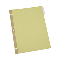 Universal Deluxe Extended Insertable Tab Indexes, 5-Tab, 11 x 8.5, Buff, Clear Tabs, 24 Sets (UNV20861)