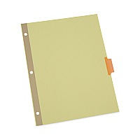Universal Deluxe Extended Insertable Tab Indexes, 8-Tab, 11 x 8.5, Buff, Assorted Tabs, 24 Sets (UNV20890)