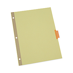Universal Deluxe Extended Insertable Tab Indexes, 8-Tab, 11 x 8.5, Buff, Assorted Tabs, 24 Sets (UNV20890)