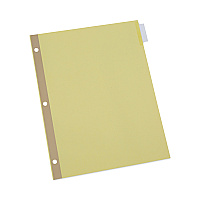 Universal Deluxe Extended Insertable Tab Indexes, 8-Tab, 11 x 8.5, Buff, Clear Tabs, 24 Sets (UNV20891)