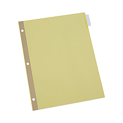 Universal Deluxe Extended Insertable Tab Indexes, 8-Tab, 11 x 8.5, Buff, Clear Tabs, 24 Sets (UNV20891)