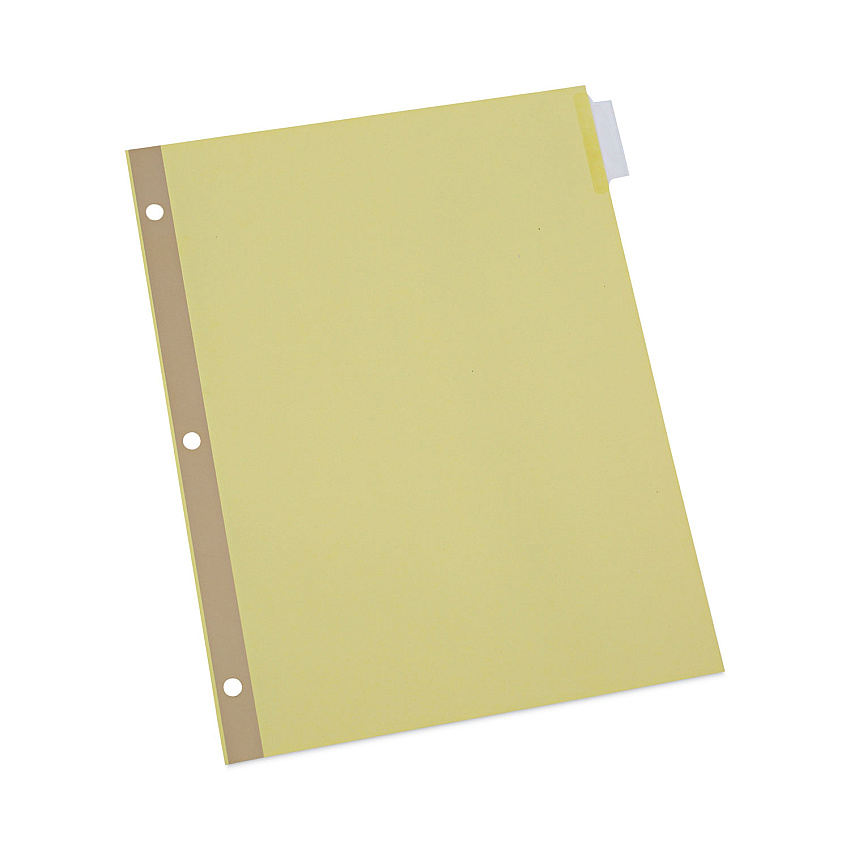 Universal Deluxe Extended Insertable Tab Indexes, 8-Tab, 11 x 8.5, Buff, Clear Tabs, 24 Sets (UNV20891)