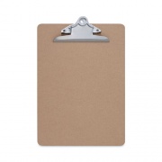 Universal Hardboard Clipboard, 1.25" Clip Capacity, Holds 8.5 x 11 Sheets, Brown, 3/Pack (40304VP)