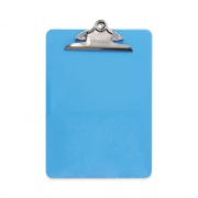 Universal Plastic Clipboard with High Capacity Clip, 1.25" Clip Capacity, Holds 8.5 x 11 Sheets, Translucent Blue (40307)
